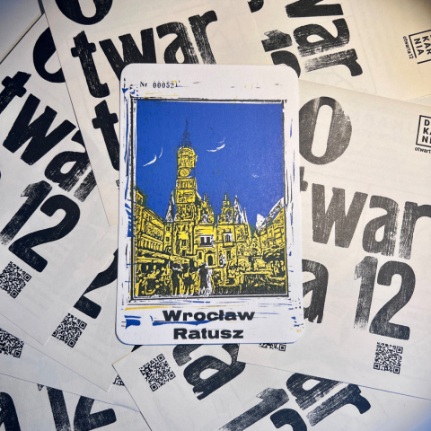 Kartka pocztowa „Wrocław – Ratusz” (Linoryt) Kartka pocztowa „Wrocław – Ratusz” (Linoryt)